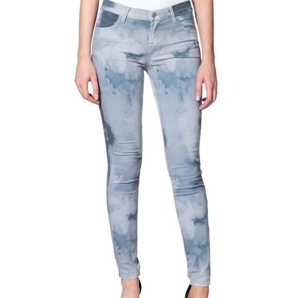 J Brand | Blue Pileus Abstract Skinny Jeans - Picture 1 of 1